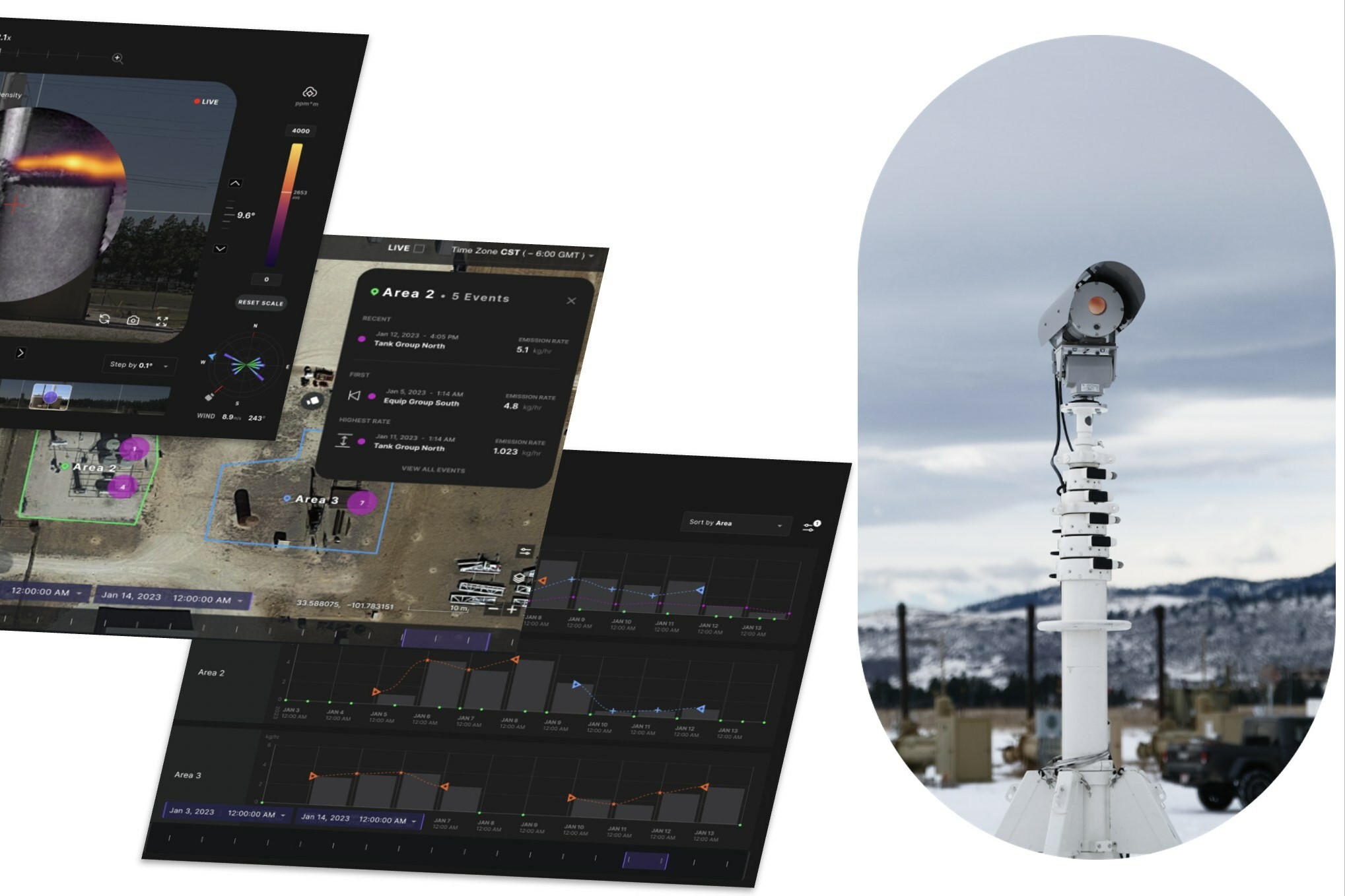 Quantum gas lidar launched for emissions detection Imaging and