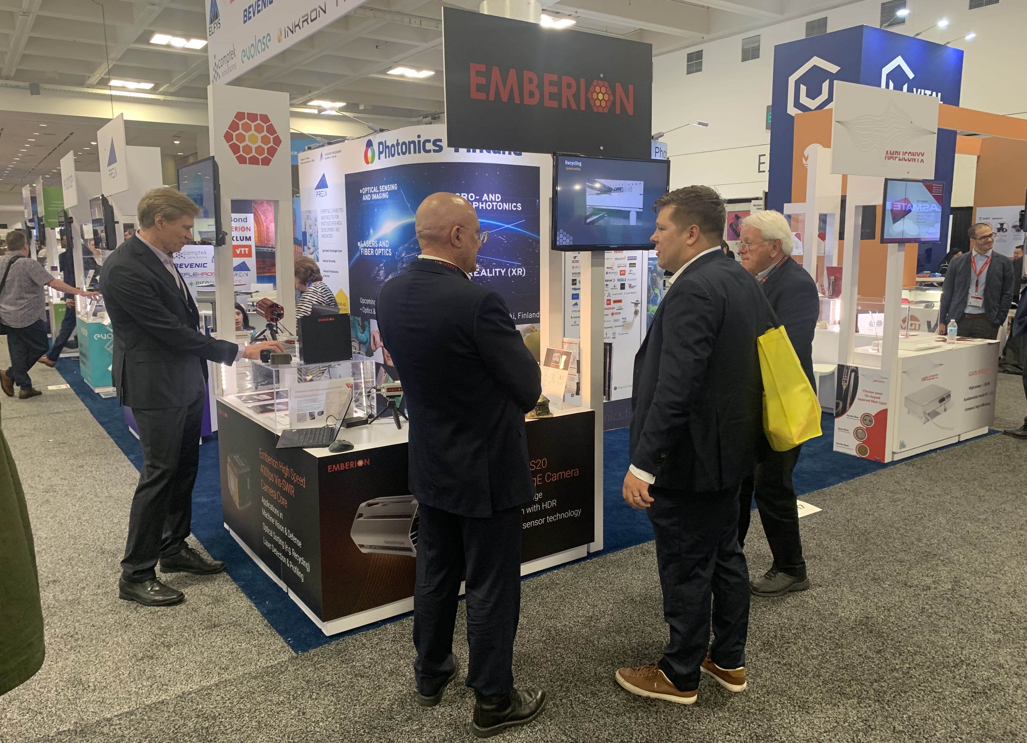 Emberion's booth at Photonics West 2024