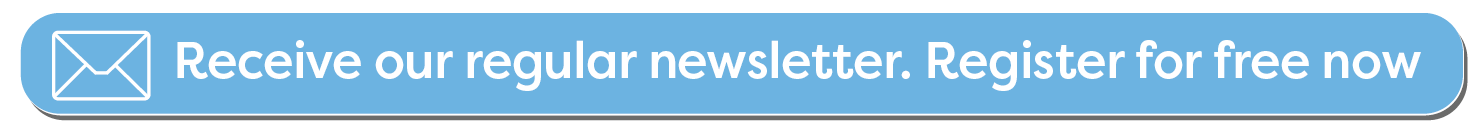 A blue button with a white email graphic and the text: 'receive our regular newsletter. Register for free now'
