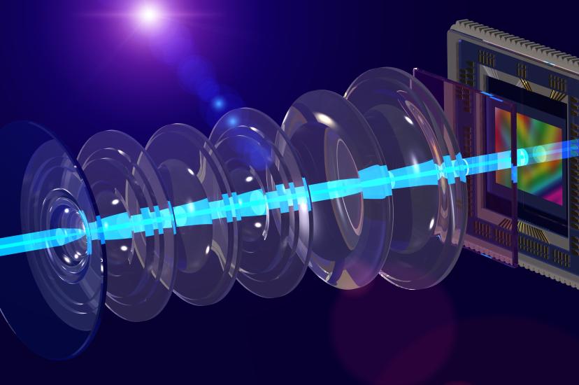 Image sensor with lenses