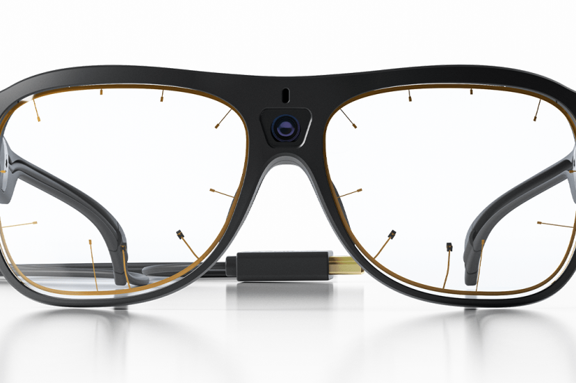 In its Pro Glasses 3, Tobii integrates the illuminators used for eye tracking into the lenses of the device  Image: Tobii AB