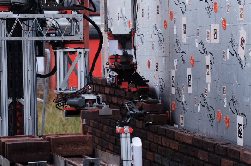 Automated brick laying robot