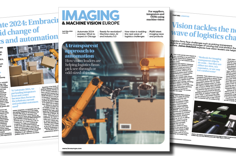 Imaging and machine Vision Europe cover and pages April-May 2024