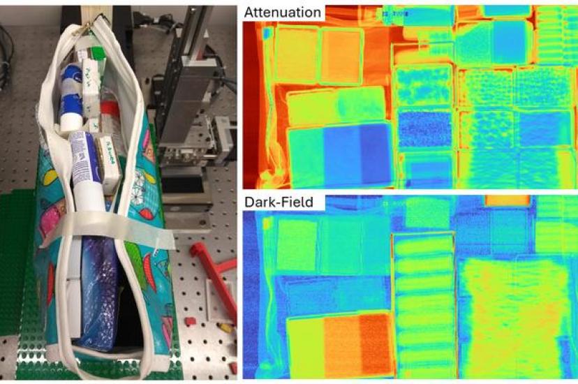 The new security scanning technique combines attenuation and dark-field x-ray imaging to create multi-contrast images, and detects threatening materials using machine learning