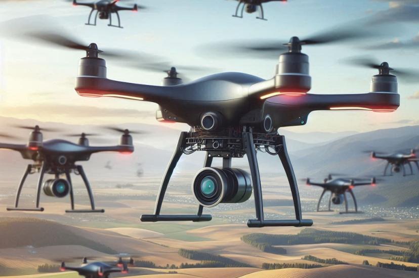Drones with machine vision