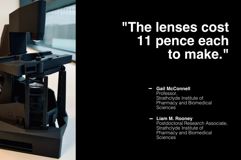3D-printed microscope and lenses