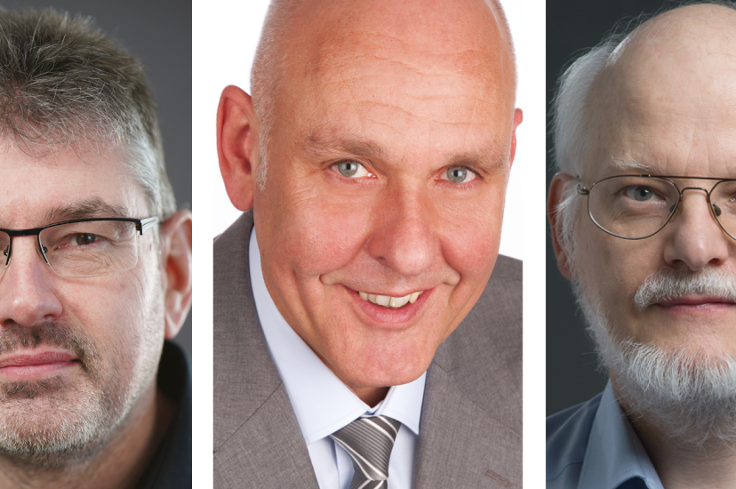 Dietmar Wüller, MD of Image Engineering; Thomas Lübkemeier, EMVA General Manager; EMVA Chair Prof Bernd Jähne