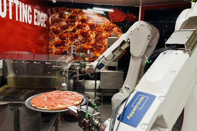 Autonomous pizza-making robot