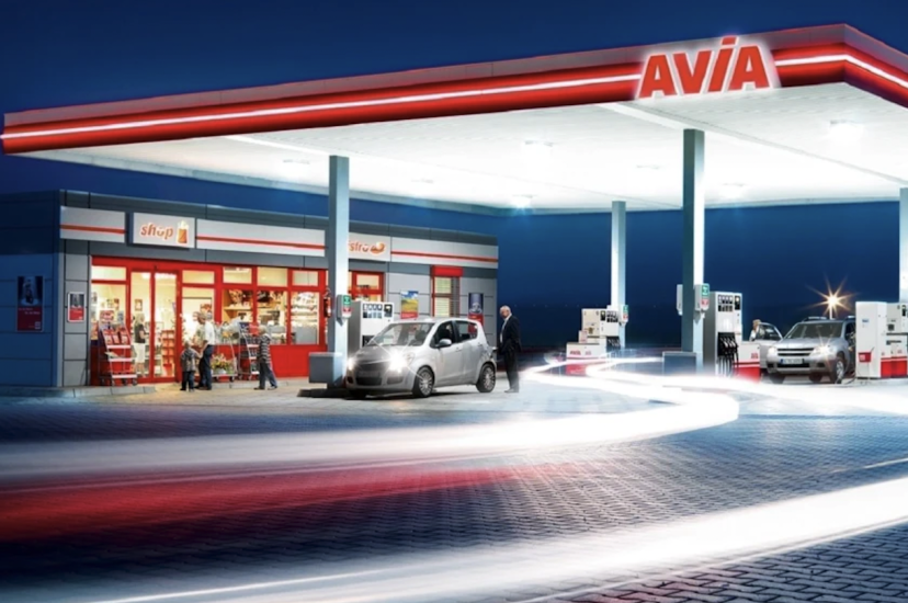 AVIA International fuel station forecourt