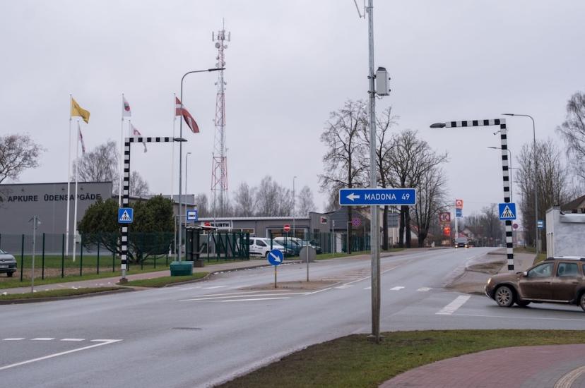 Traffic camera installed at the intersection of Brīvības iela and Baložu iela in Gulbene, Latvia