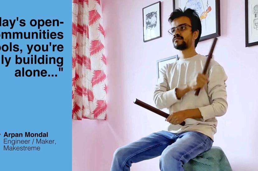 Arpan Mondal playing Space Drums