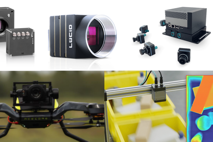 Allied Vision FXO CXP-12 camera, LUCID Vision Labs PHX024G camera, oToBrite GMSL2 camera enablement kit, IDS Imaging Development Systems Nion 3D ToF camera and Sony ILX-LR1 camera