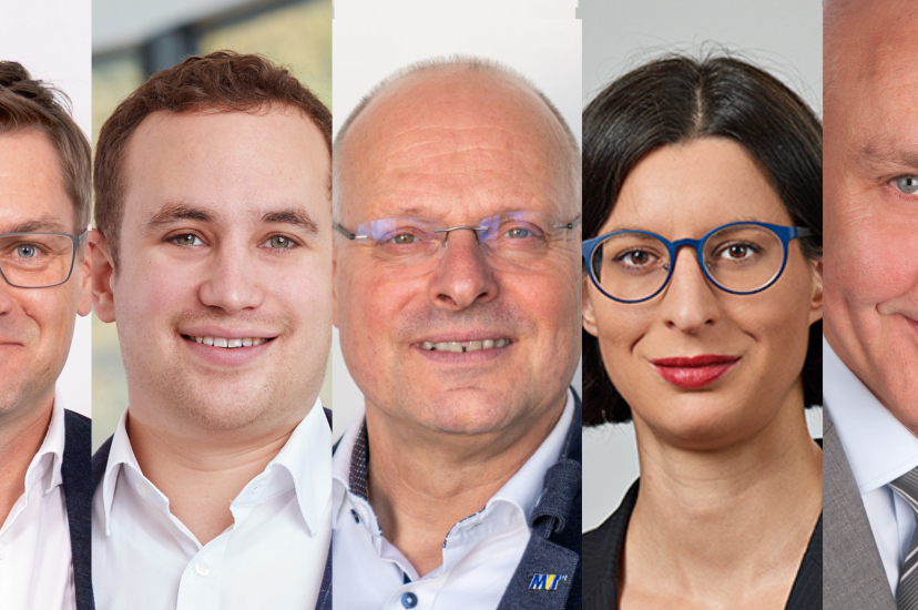 Kai Ströder, CTO at Basler; Jan Hartmann, Managing Partner at IDS Imaging; Olaf Munkelt, Managing Director at MVTec Software, Anne Wendel, Head of Machine Vision at the VDMA and Thomas Lübkemeier, General Manager at the EMVA