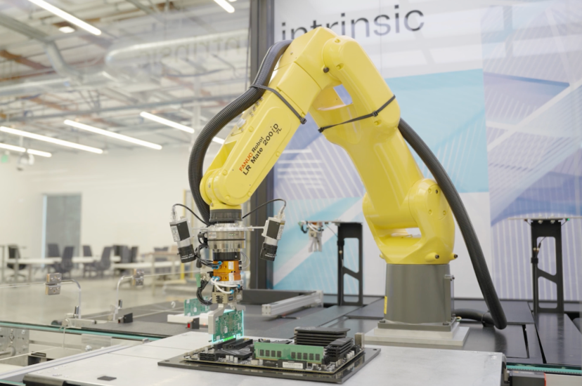 FANUC robot performing automated task at Automate 2026 exhibition