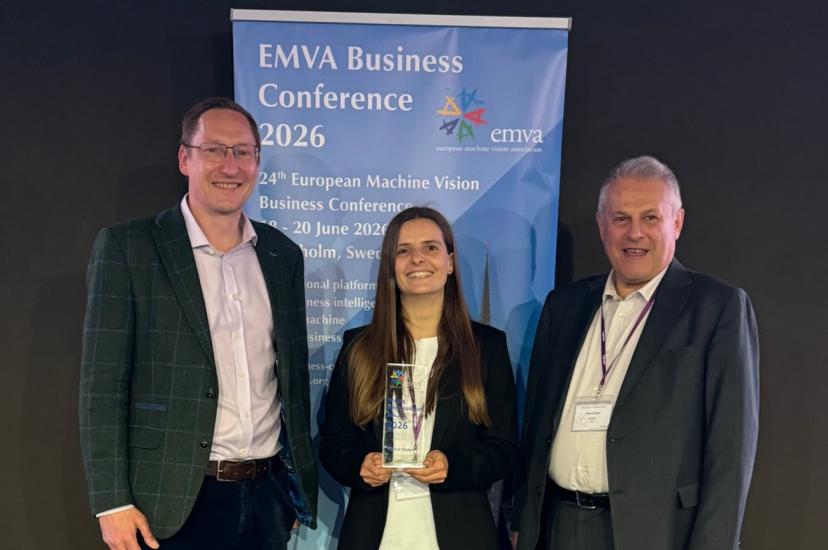 Chris Yates and Marco Diani (EMVA) present Young Professional Award 2026 to Vanessa Staderini