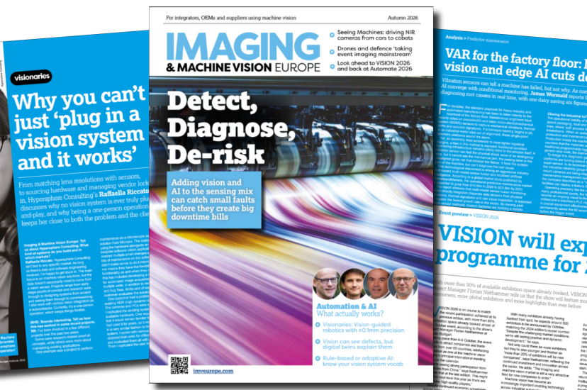 Imaging & Machine Vision Europe: Autumn issue