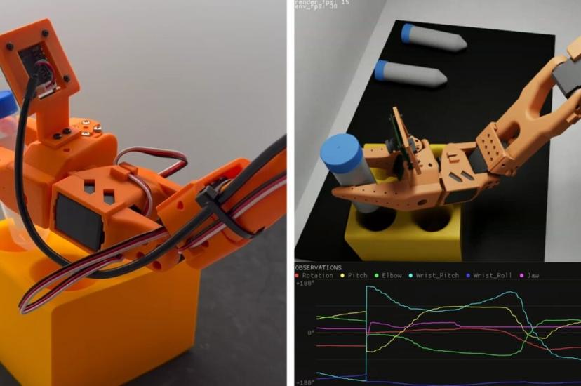 Vision language action model enabled robot