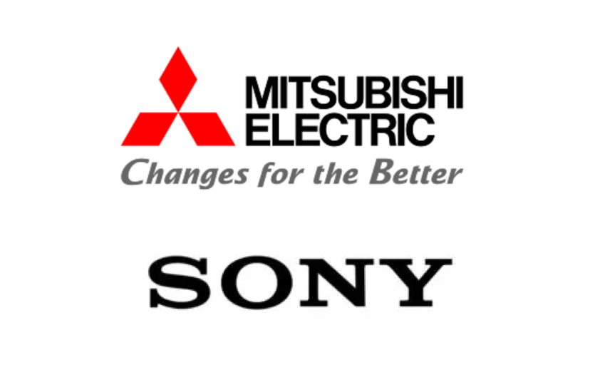 Mitsubishi Electric and Sony logos