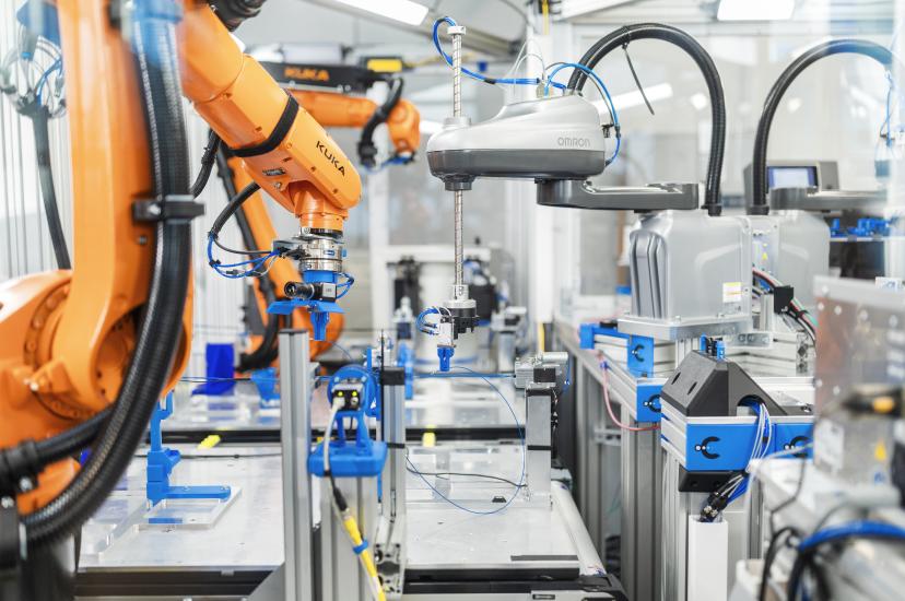 robot operating in wire harness assembly