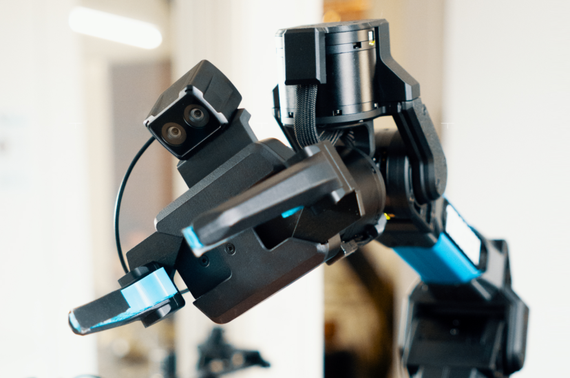 Trossen and Stereolabs Workbench Arm Close-Up with ZED X Nano Camera
