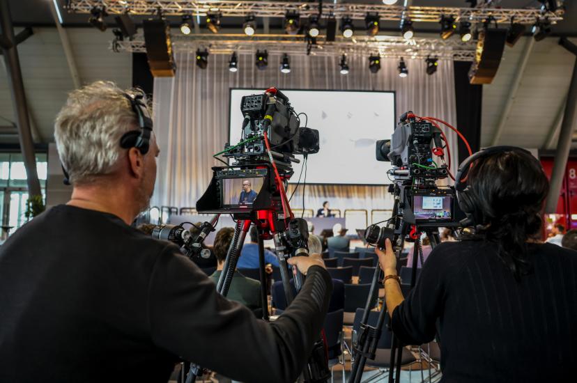 VISION 2024 Cameras recording a presentation