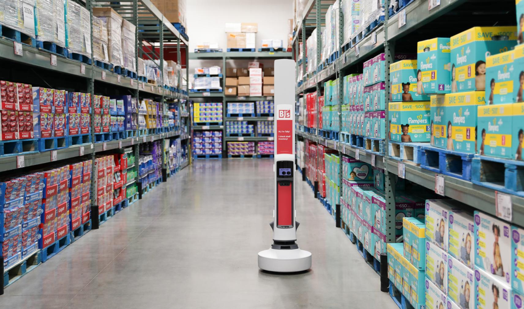 Simbe’s Tally Spot autonomous robot at BJ’s Wholesale Club