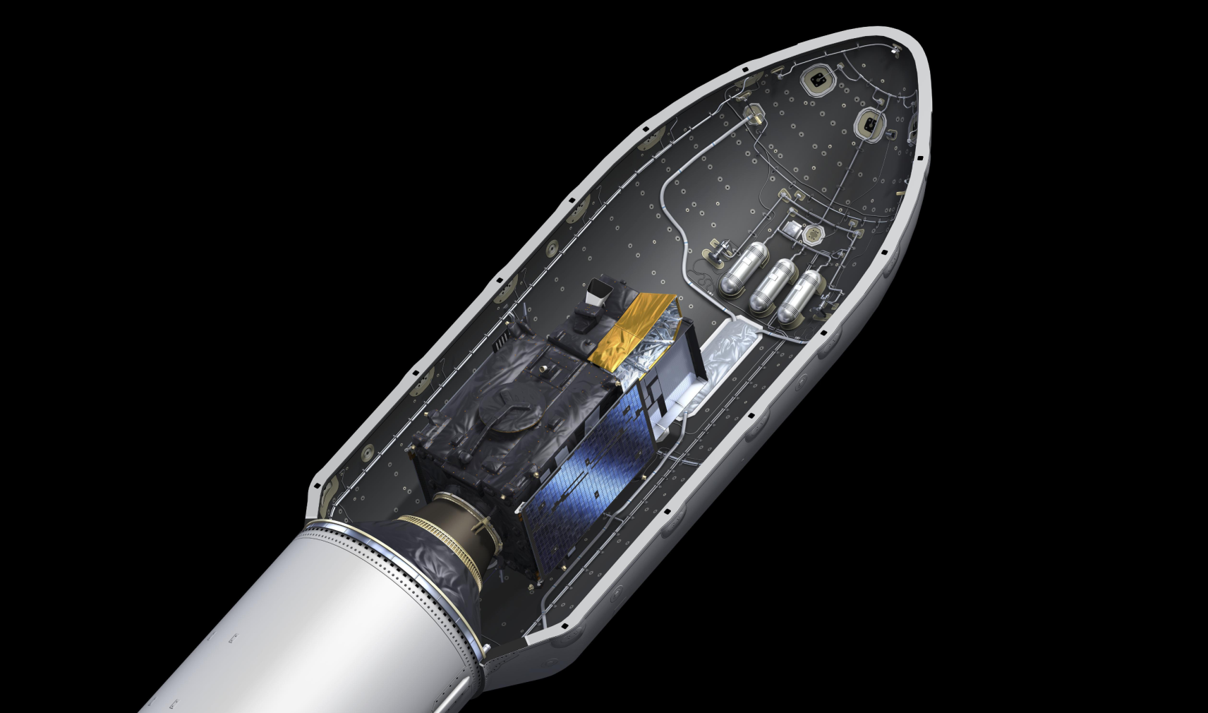 MTG-S1 and Sentinel-4 inside Falcon 9 