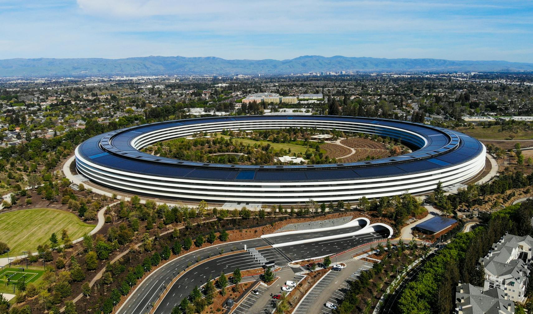 Apple's corporate headquarters at in Apple Park in Cupertino, California