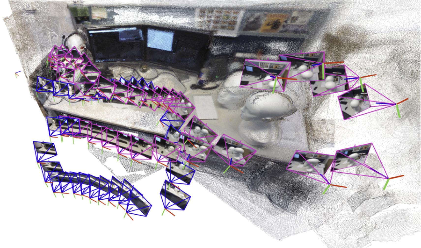 Full 3D map of an office cubicle
