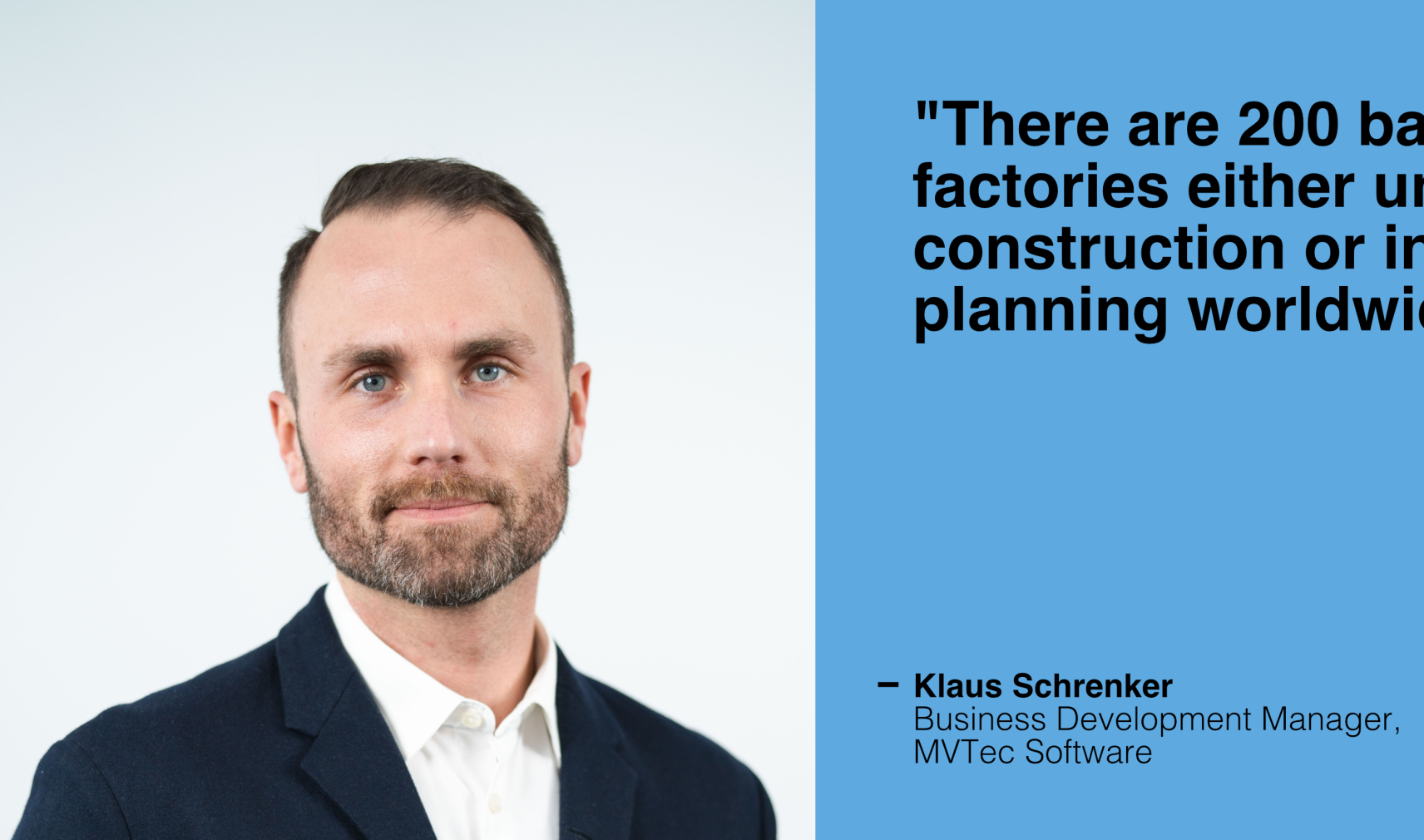 Klaus Schrenker, Business Development Manager, MVTec Software
