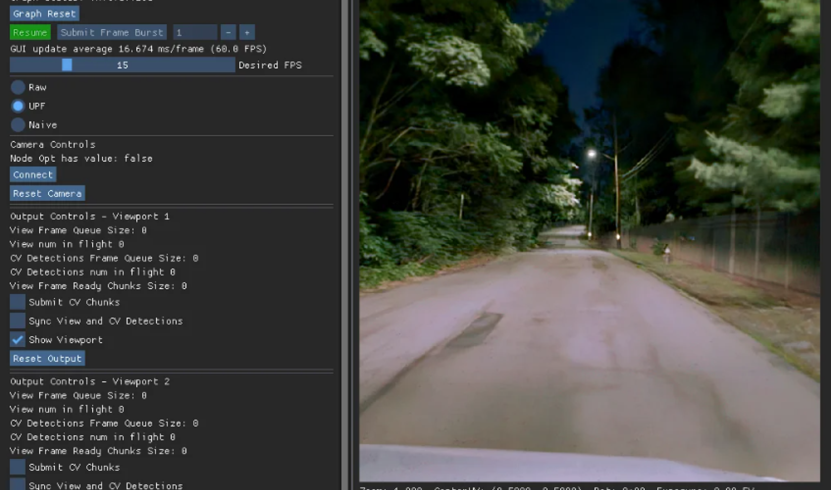 Real-time visualisation, capture and processing using Ubicept Toolkit