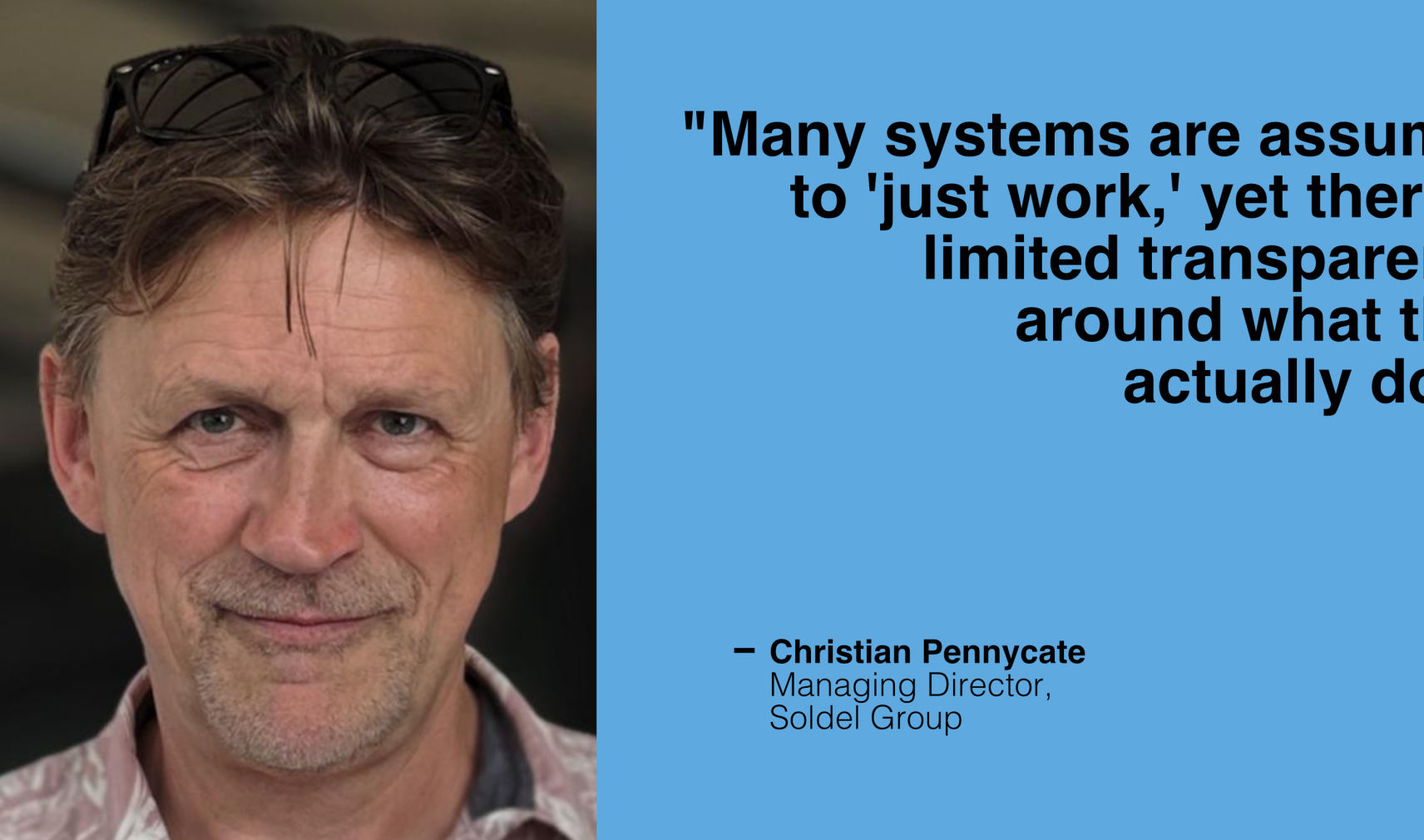 Christian Pennycate, Managing Director of Soldel Group