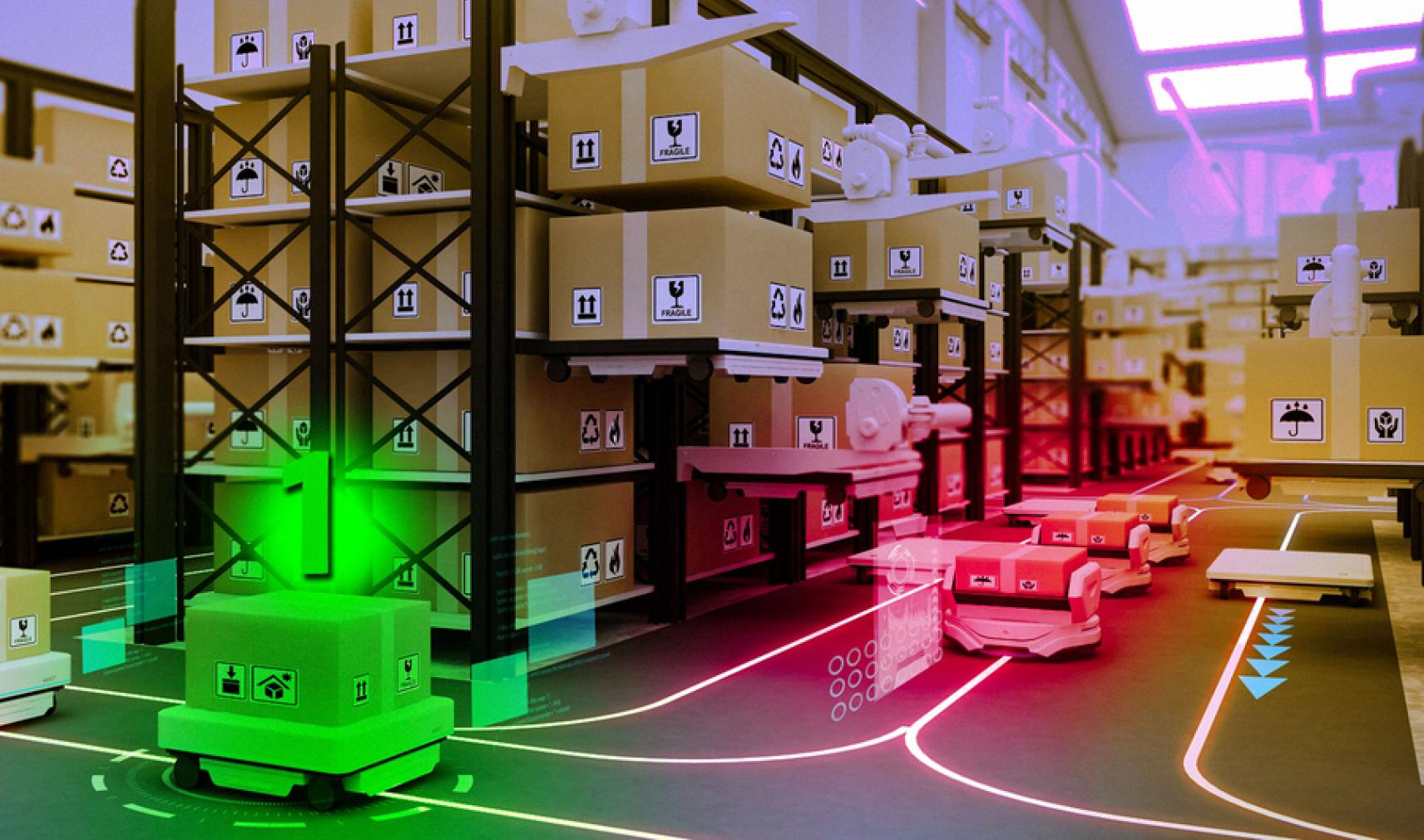 warehouse AMRs traffic