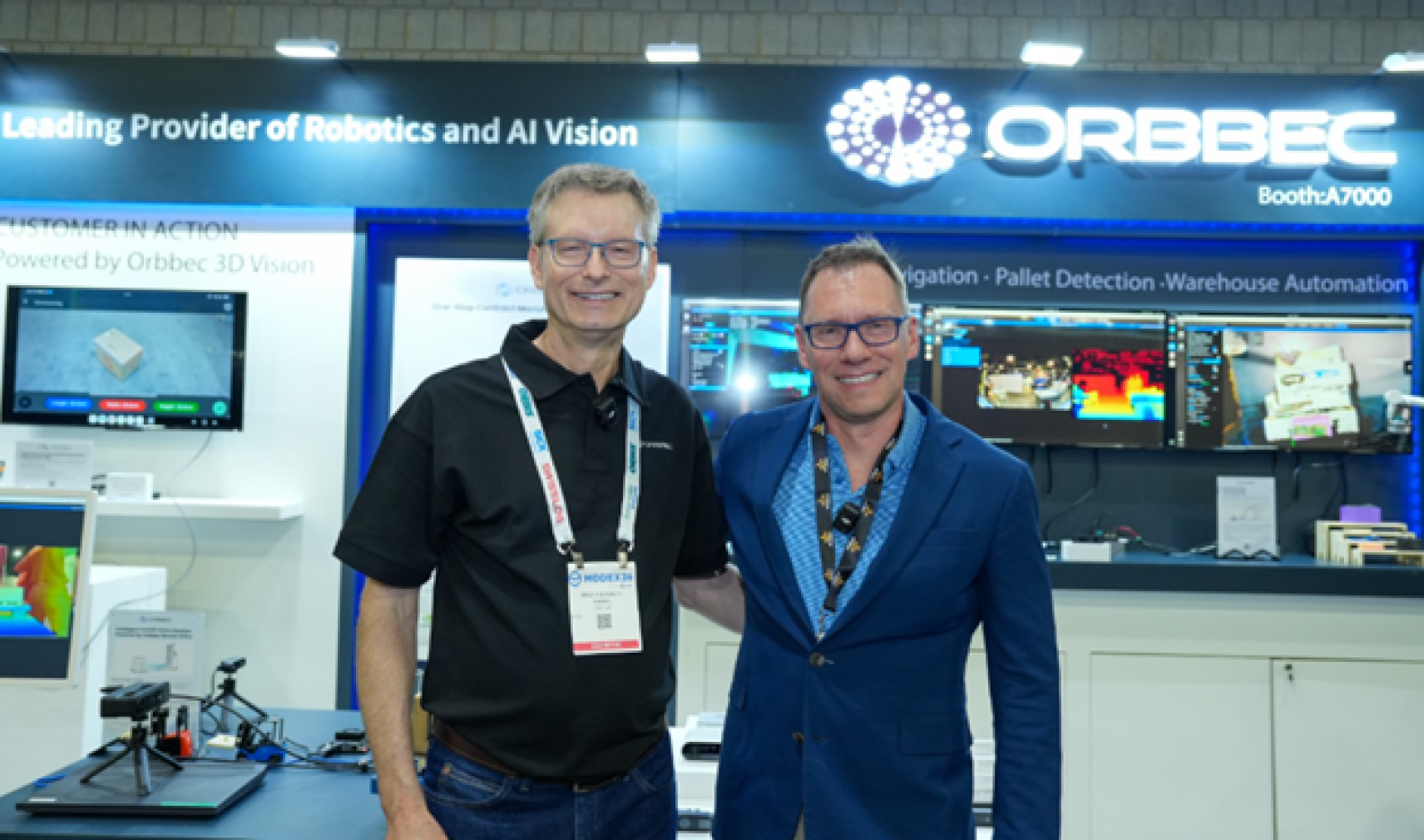 Brad Suessmith, Robotics Sales Manager at Orbbec and Patrick Mondi, CEO of Thoro