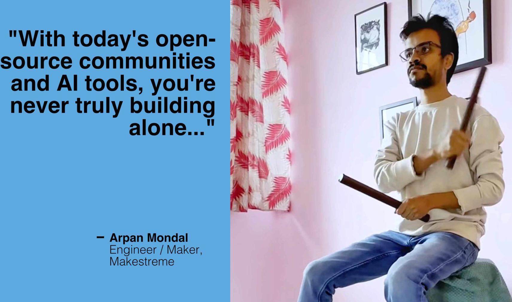 Arpan Mondal playing Space Drums