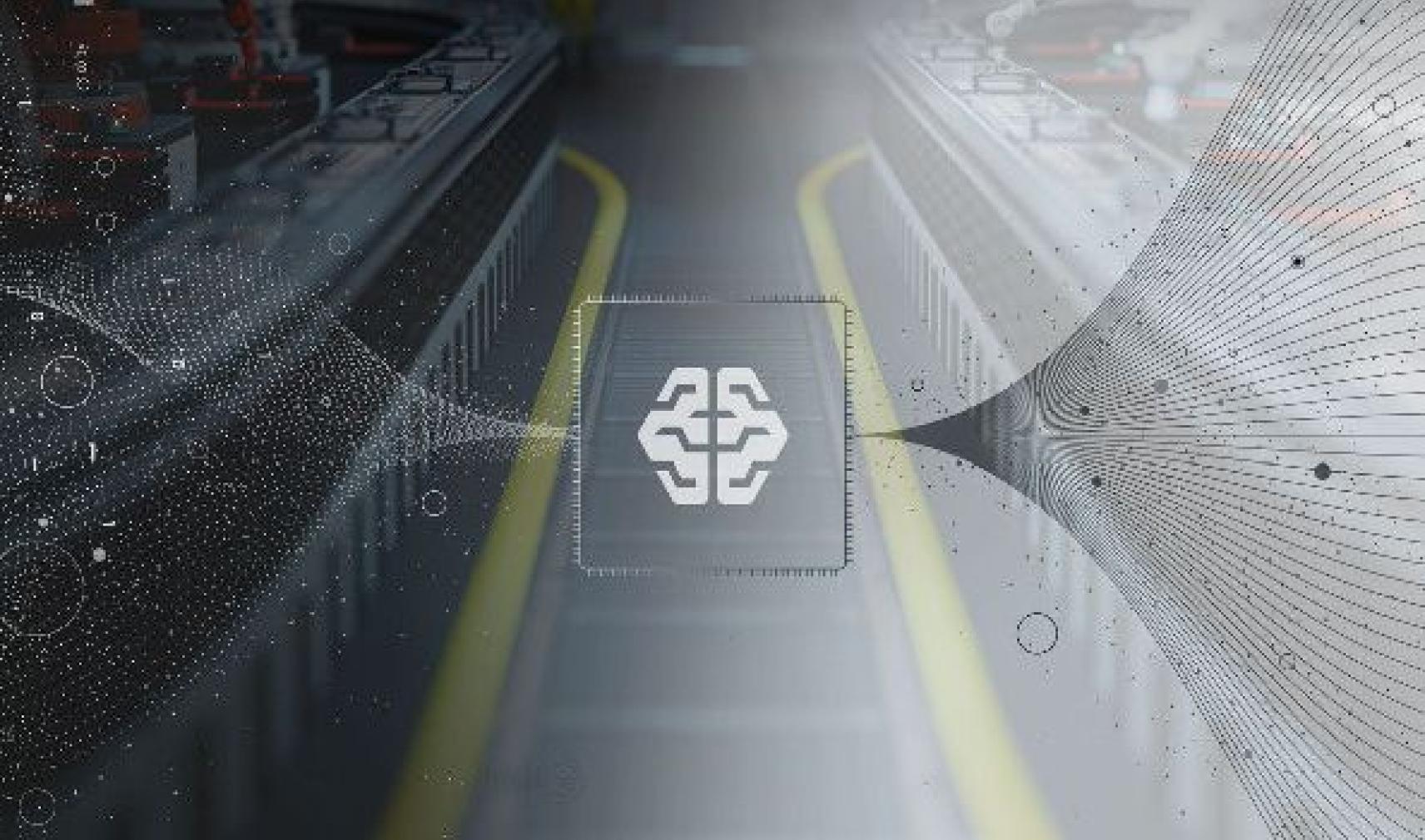 Grey and yellow graphic depicting the use of artificial intelligence