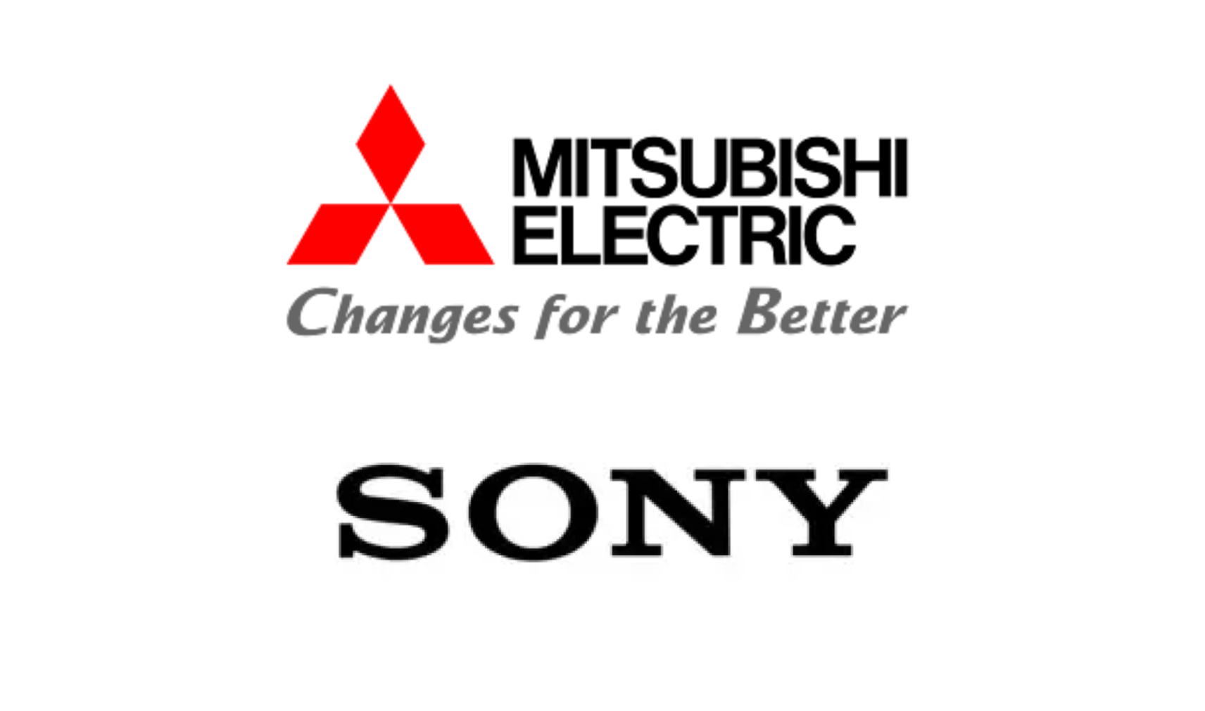 Mitsubishi Electric and Sony logos