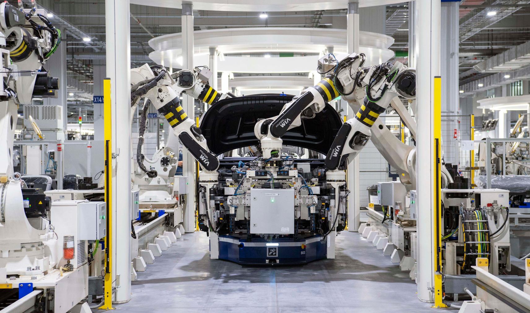 Vision-guided robotics on an automotive production line