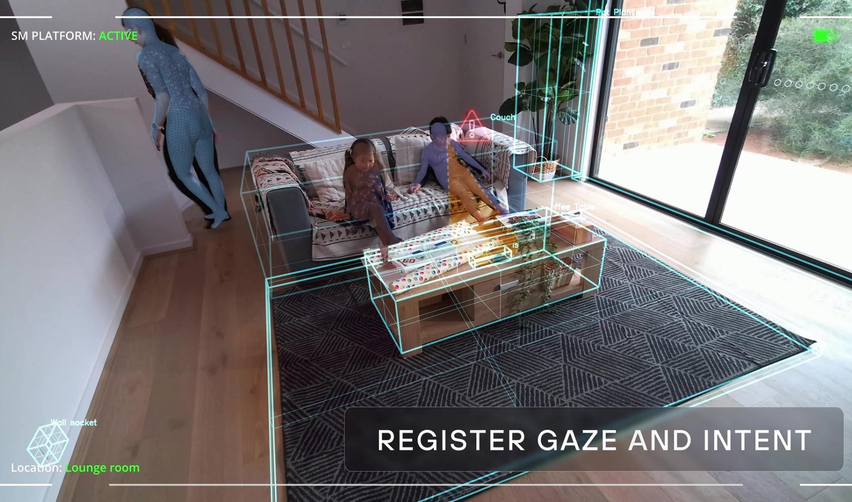 People sat on sofa viewed through Seeing Machines Physical AI Platform
