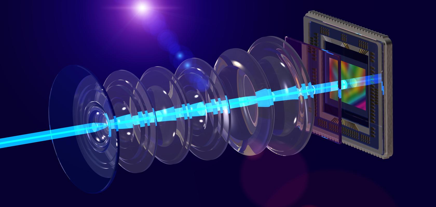 Image sensor with lenses