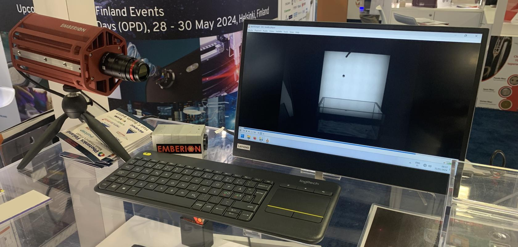 Emberion's VS20 vis-SWIR camera was being showcased with a frame rate of 400 fps for the first time at Photonics West 2024
