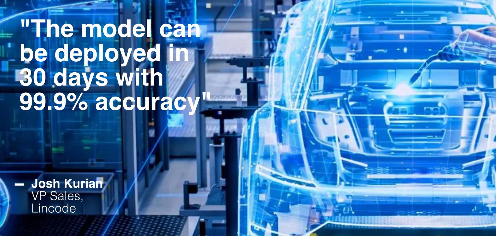 How can AI help to spot manufacturing defects with machine vision? Josh Kurian from Lincode explains Josh Kurian introduced Lincode's no-code defect detection system at his talk at the Machine Vision Conference