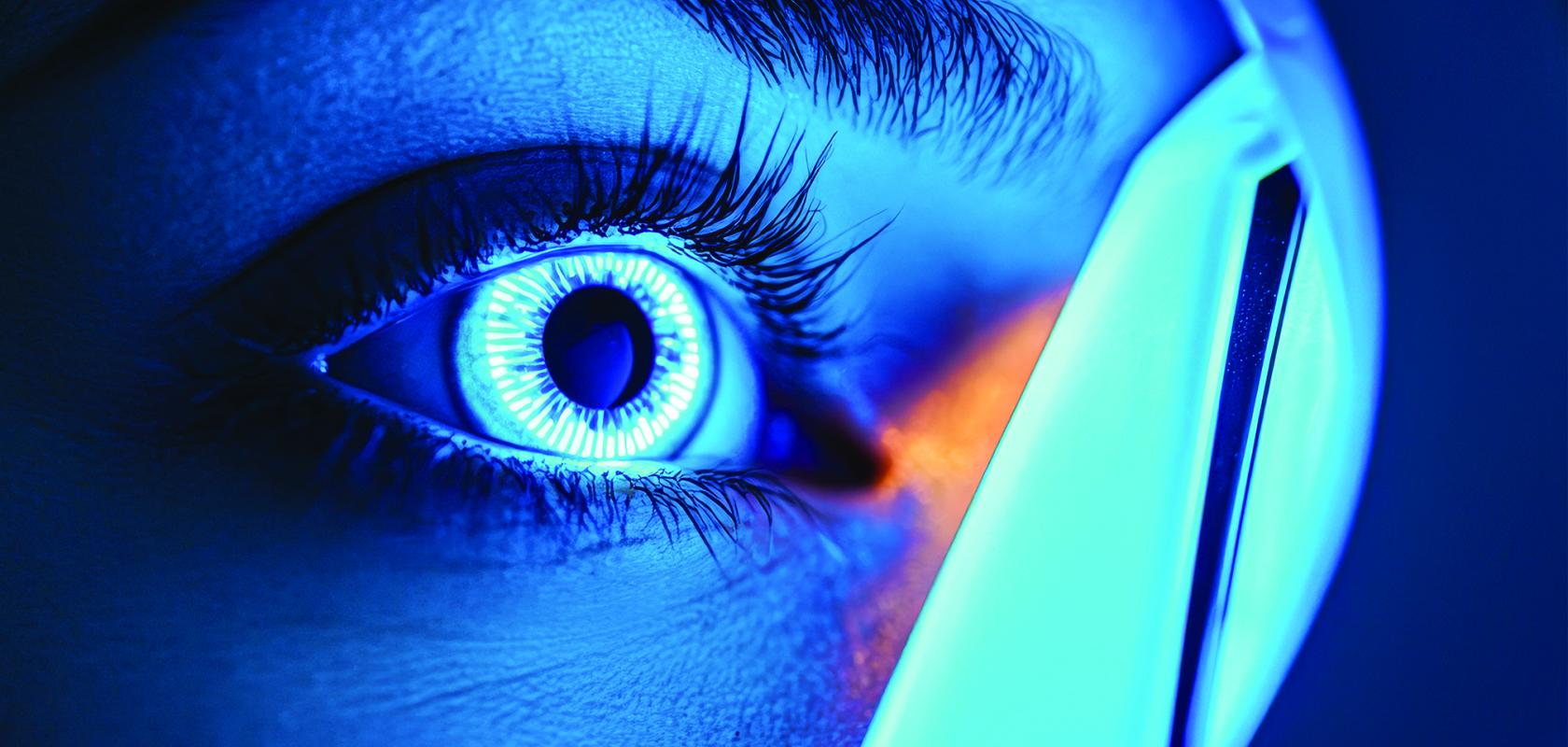 An eye being scanned