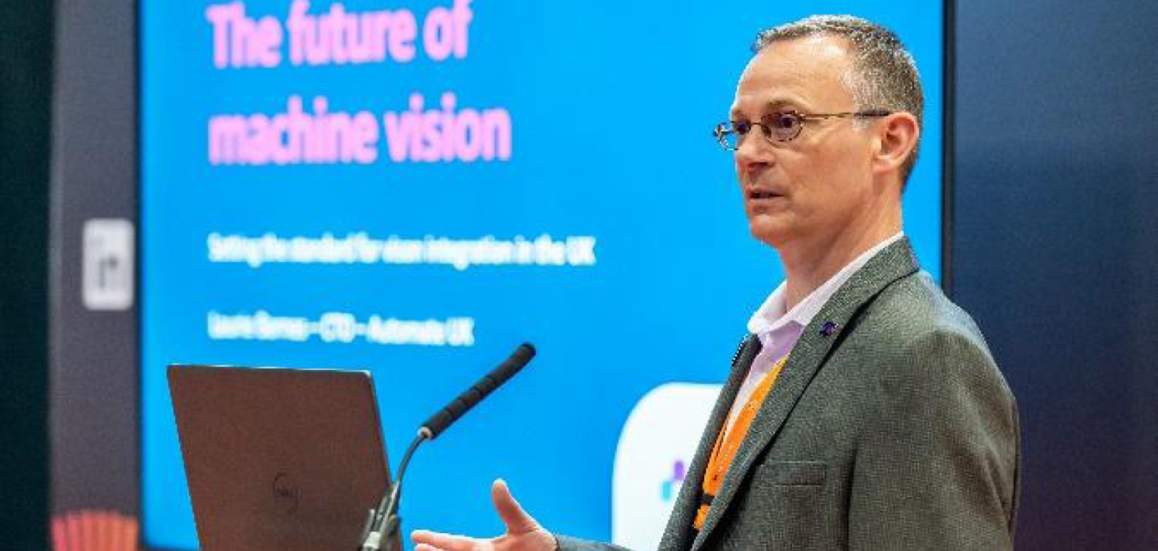 Laurie Barnes addresses the Machine Vision Conference