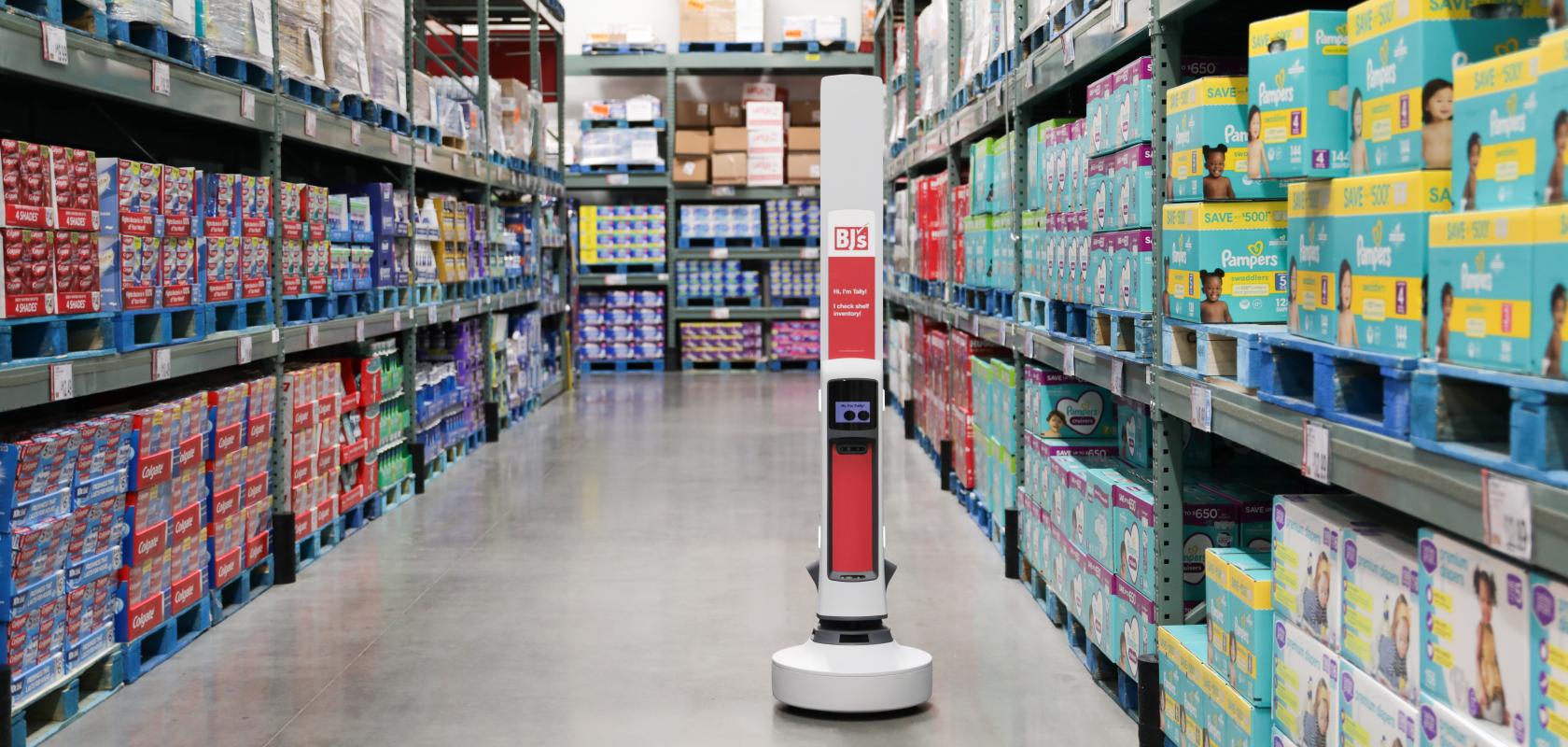 Simbe’s Tally Spot autonomous robot at BJ’s Wholesale Club