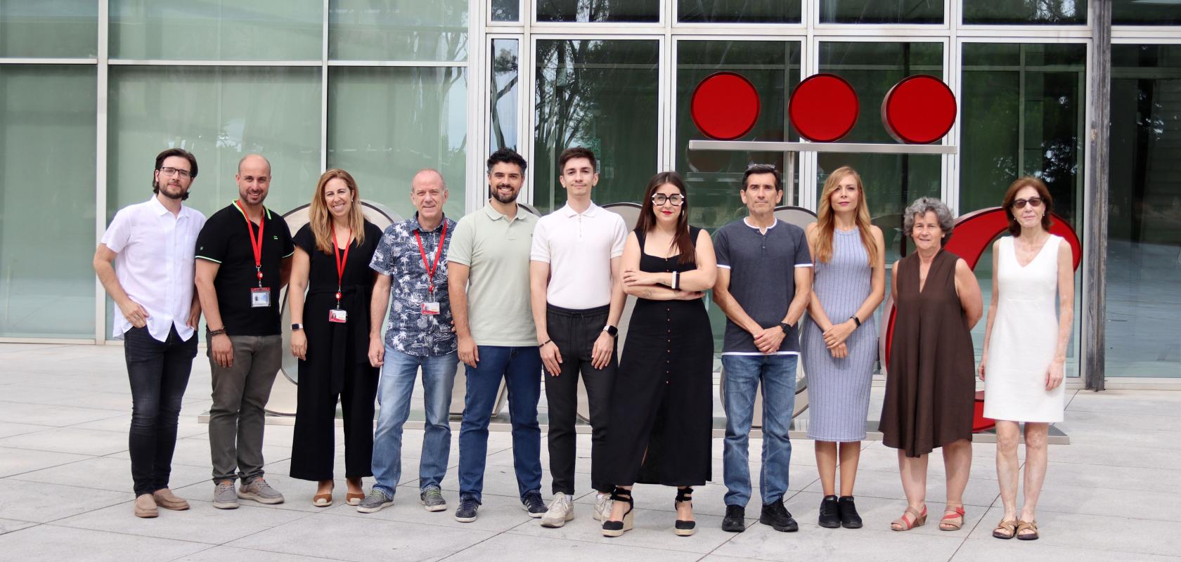 (l-r): David del Río-Aledo, Rubén Mota, Fátima Sánchez-Cabo, Carlos Torroja, Daniel Morales-Cano, Raúl Izquierdo-Serrano, Paula Nogales, Jesús Mateo, Leticia González-Cintado, Laura Carramolino and Ana Dopazo