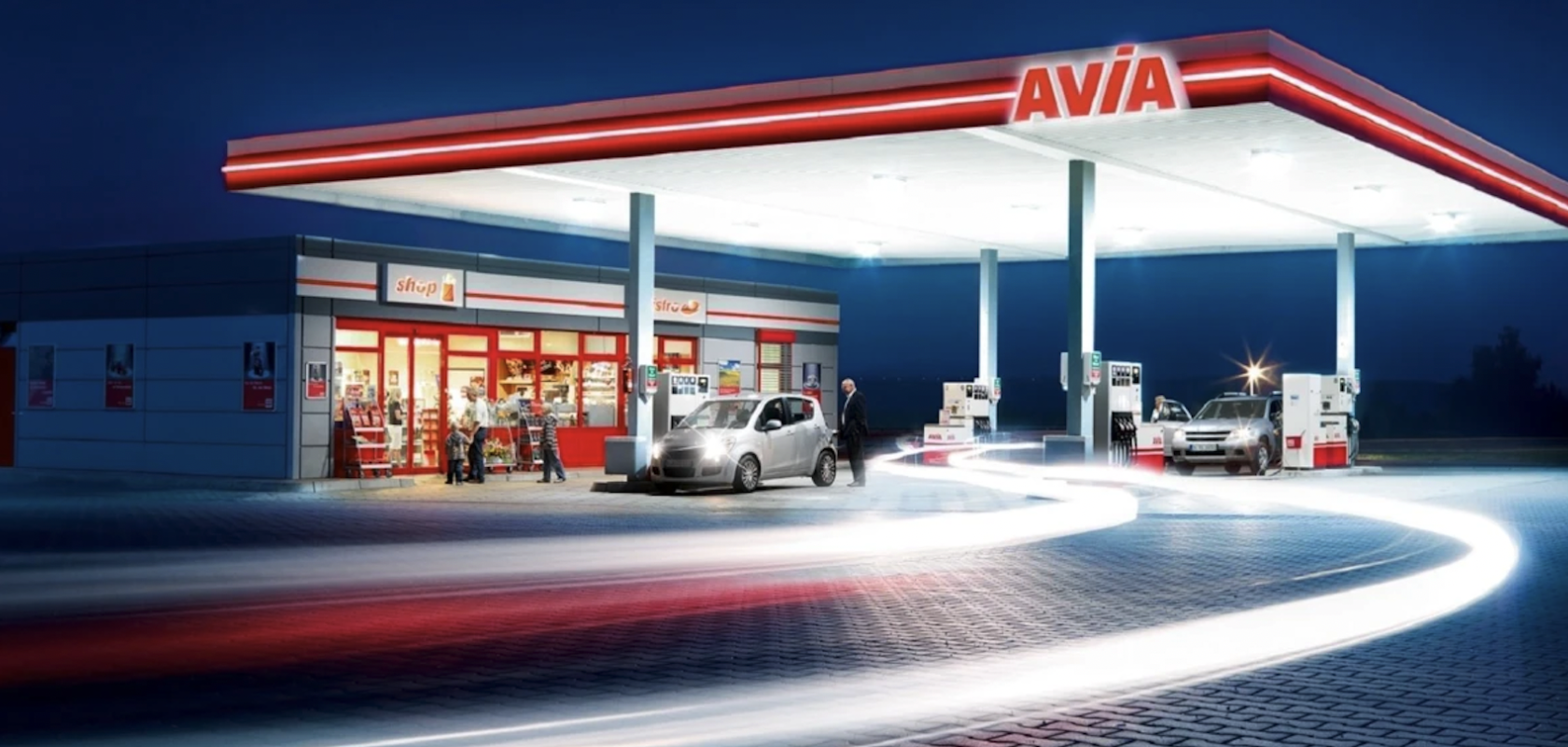 AVIA International fuel station forecourt