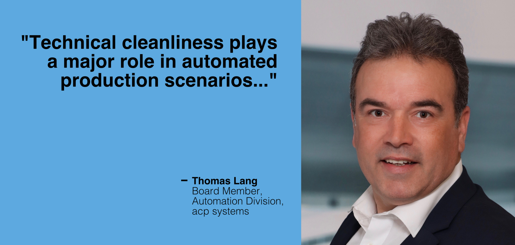 Thomas Lang, Board Member, Automation Division, acp systems