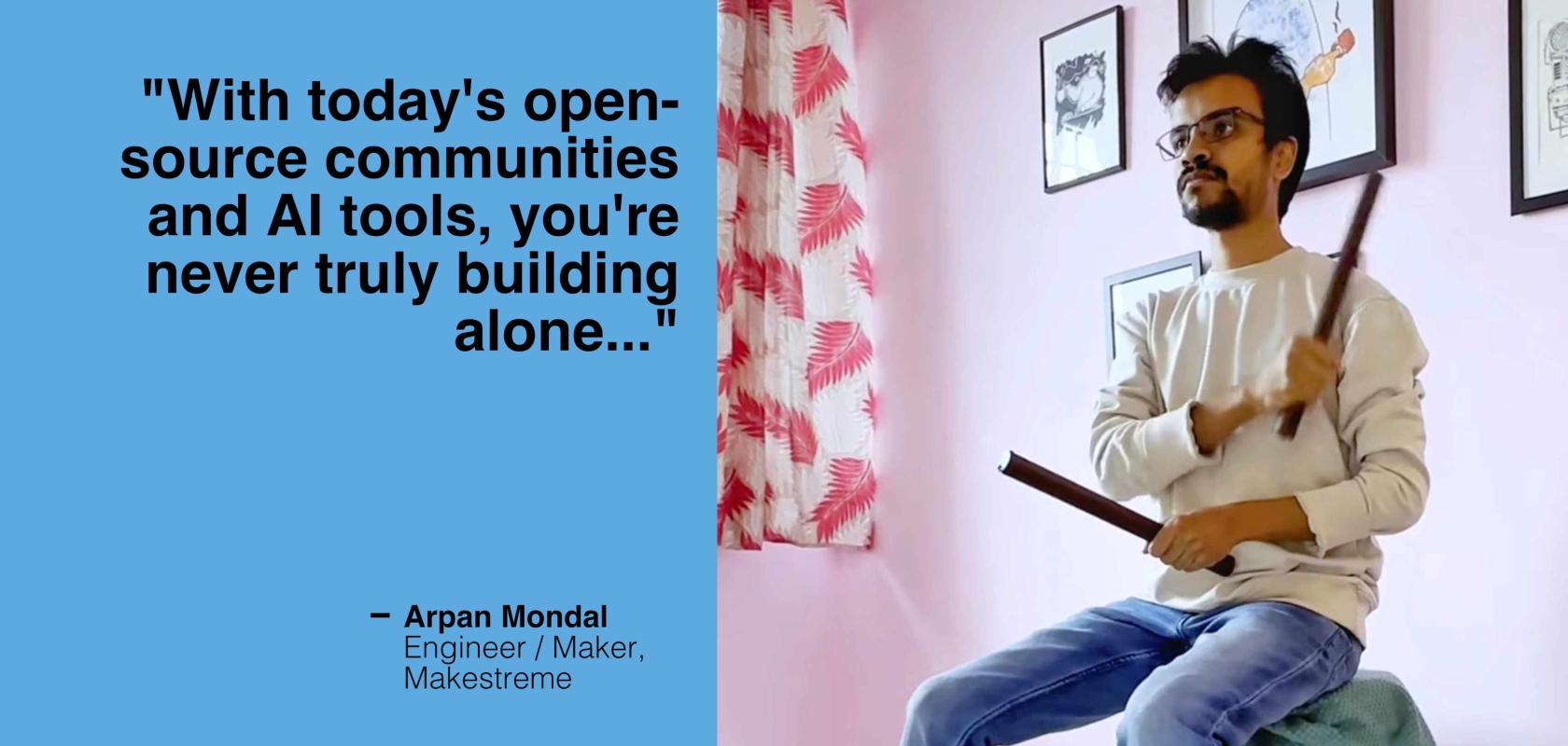 Arpan Mondal playing Space Drums