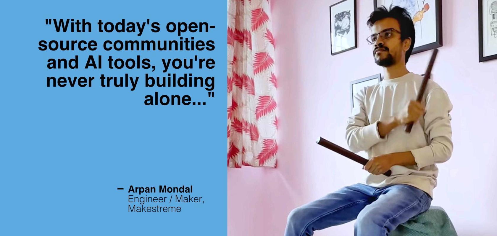 Arpan Mondal playing Space Drums